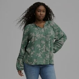 Torrid Floral Green Women's Top Size 2X